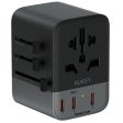 Универсальный адаптер GaN 35Вт Aukey Travel Mate PA-TA07A серый фото 1