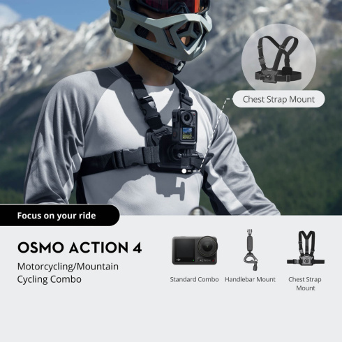 Экшн-камера Osmo Action 4 Motorcycling/Mountain Cycling Combo фото 6