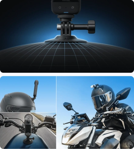 Комплект креплений Insta360 Motorcycle + Invisible Selfie Stick фото 6