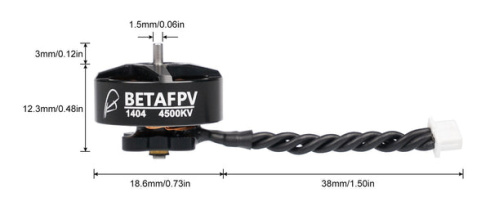 Бесщеточный двигатель BetaFPV 1404-4500KV фото 3