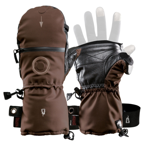 Рукавицы The Heat Company Shell brown фото 1