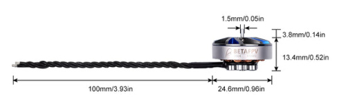 Бесщеточный двигатель BetaFPV 2004-3000KV фото 3