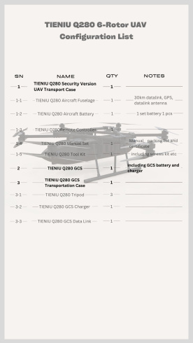 Гексакоптер SMD TIENIU Q280 фото 3