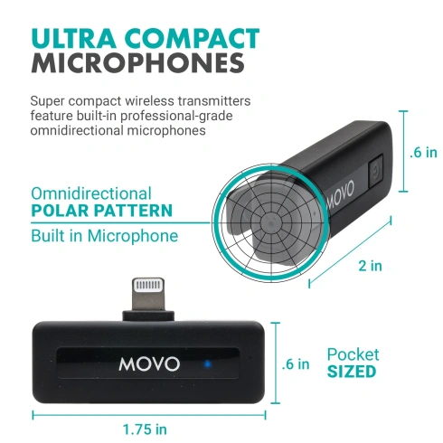 Беспроводной микрофон MOVO Mini-DI-DUO фото 4