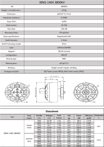 iFlight XING 1404 3800KV 2-4S FPV фото 6