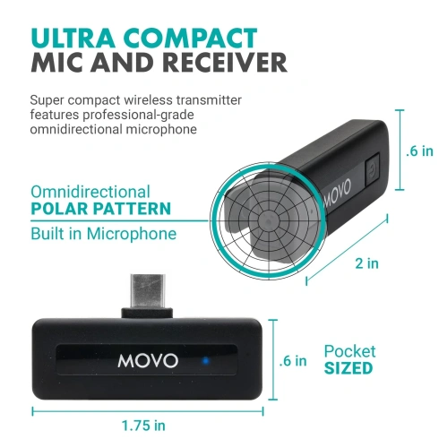 Беспроводной микрофон MOVO Mini-UC фото 4