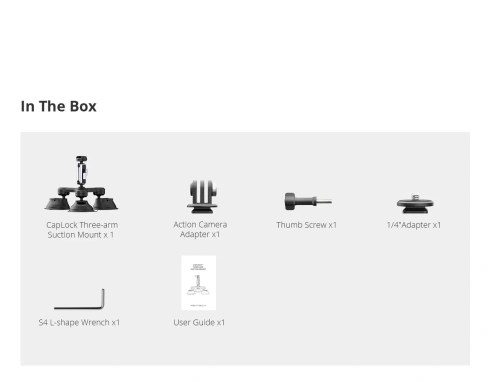 Крепление-присоска PGYTECH CapLock Three-Arm фото 2