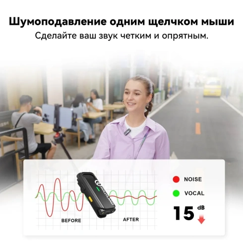 Беспроводной микрофон Hollyland LARK C1 Duo USB-C фото 11