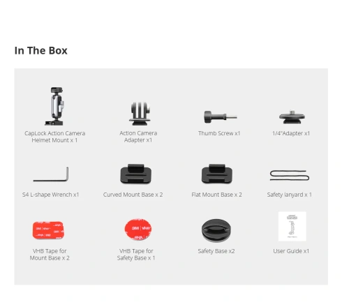 Крепление на шлем PGYTECH CapLock Action Camera фото 2