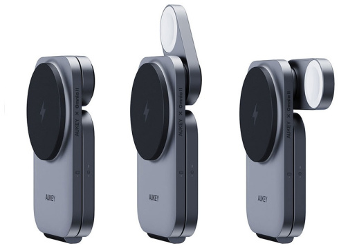 Беспроводное зарядное устройство 3в1 MagFusion Z LC-MC312 USB Type-C серый фото 2