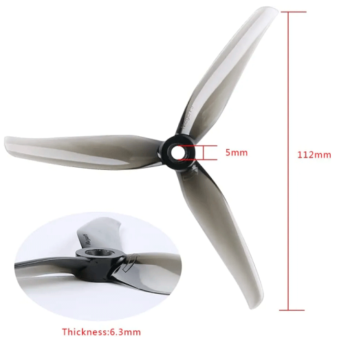 Пропеллеры iFlight Nazgul R5 V2 Tri-Blade Grey фото 3