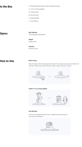 Крепление Insta360 Flexible Adhesive фото 6