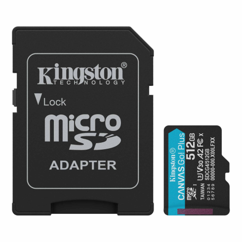 Карта памяти Kingston Canvas Go! Plus microSD Gen4, 512GB фото 1