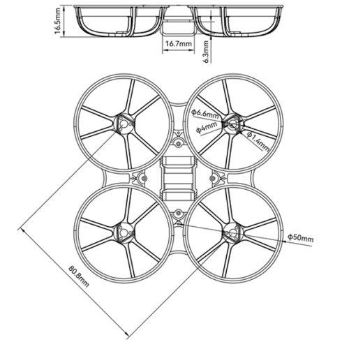 Рама BetaFPV Meteor75 Pro Brushless Whoop (Yellow) фото 2