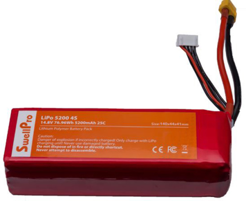 Аккумулятор SwellPro LiPo 5200mAh 4S для дрона SplashDrone 3+ фото 1