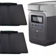 Портативная зарядная станция Ecoflow Delta с 2 солнечными панелями 110W фото 1