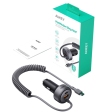 Автомобильное зарядное устройство Pathfinder Sling 30Вт CC-P2 со встроенным кабелем, серый фото 2