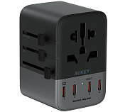 Универсальный адаптер GaN 65Вт Aukey PA-TA08A серый