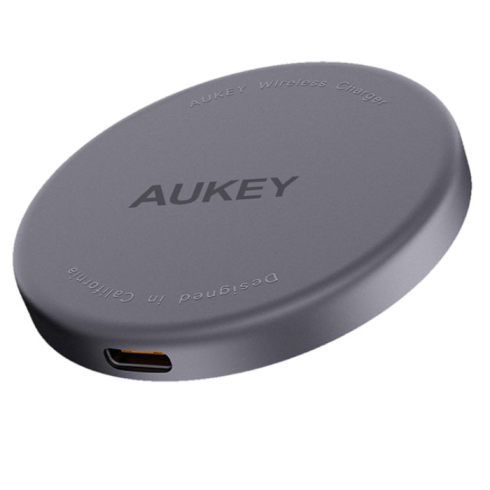 Беспроводное зарядное устройство Aukey LC-MC10 MagFusion Aura USB Type-C серый фото 3