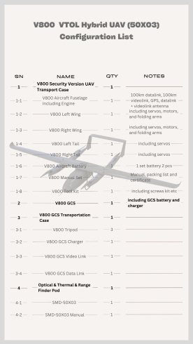 VTOL дрон SMD V800 фото 4
