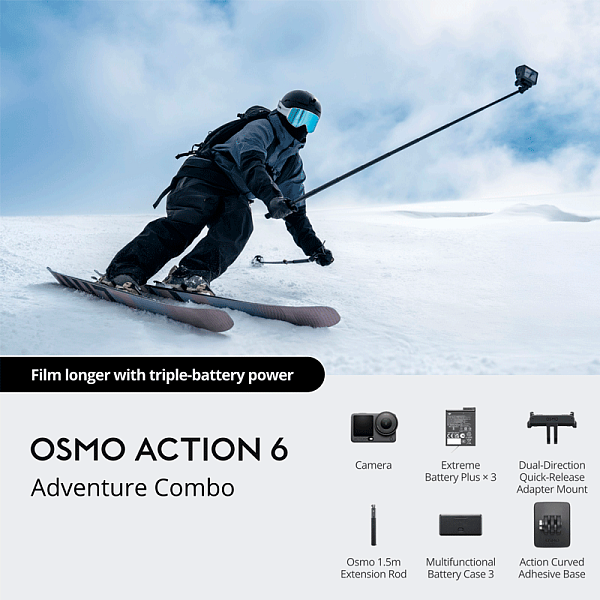 Экшн-камера DJI Osmo Action 6 Adventure Combo