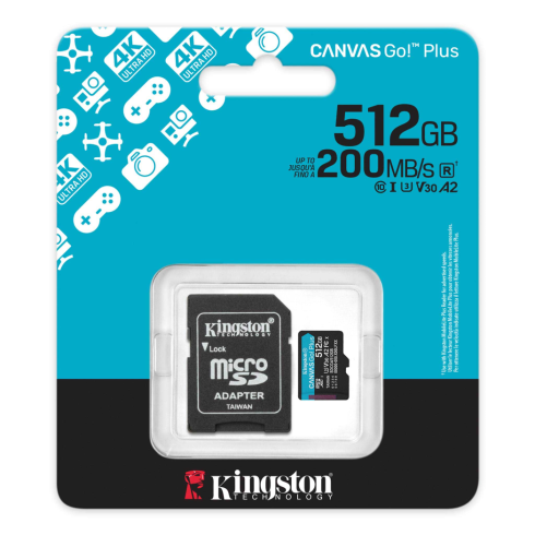 Карта памяти Kingston Canvas Go! Plus microSD Gen4, 512GB фото 3