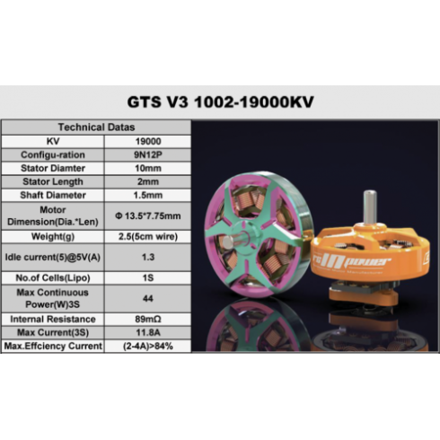 Мотор RCINPower 1002 19000KV Orange фото 4