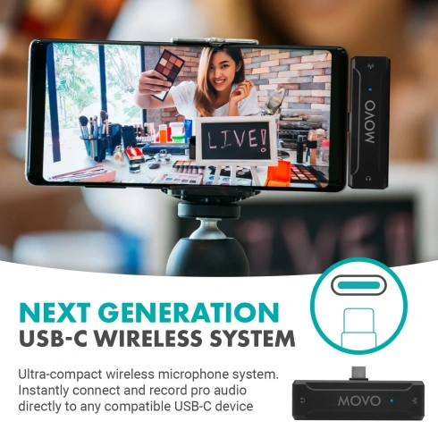 Беспроводной микрофон MOVO WMX-2-C фото 2